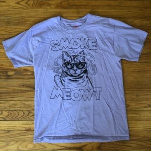 Smoke Meowt lavender T-shirt
